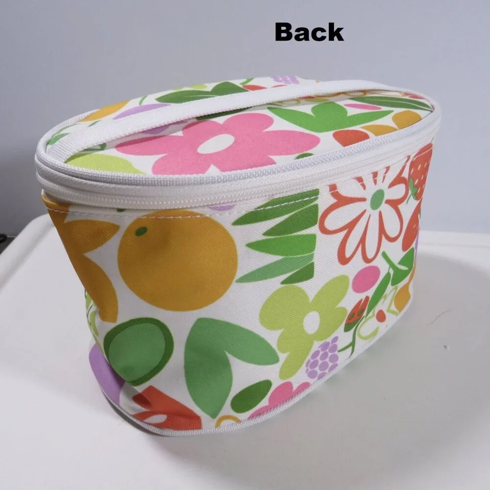 Clinique makeup/cosmetic travel bag/case Fruit & Flowers LIKE NEW